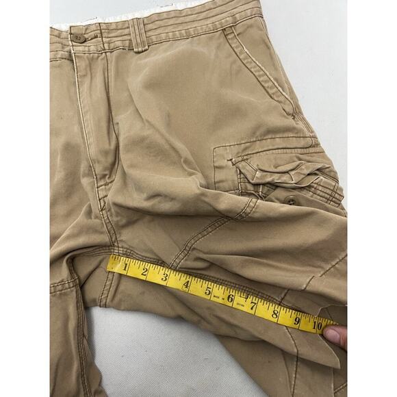 Polo Ralph Lauren Cargo Shorts Mens 40 Classic Y2k Baggy Pockets Khaki Beige - Picture 8 of 9